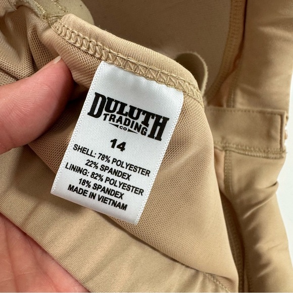 Duluth Womens Hellrassiere Zip Front Work Bra Beige Size 14 - Picture 3 of 4